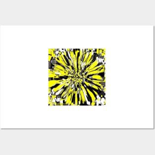 Dahlia Yellow and Black Posters and Art